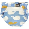 thumbnail image 1 of Kushies Ultra-Lite All-In-One Form-Fitted Washable Cloth Diapers (Blue Whales, Toddler), 1 of 1
