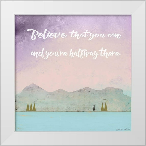 Kushnir, Tammy 15x15 White Modern Wood Framed Museum Art Print Titled - Believe that you can