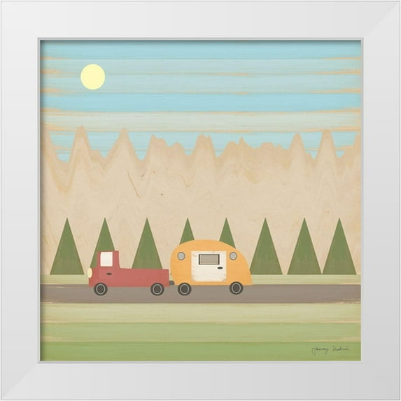 Kushnir, Tammy 15x15 White Modern Wood Framed Museum Art Print Titled - Search for Adventure III