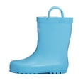 thumbnail image 1 of Kushyshoo Blue Matte Kids Rain Boots for Girls Toddler Waterproof Rubber with Easy-On Handles Size B6, 1 of 6