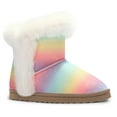 thumbnail image 1 of Kushyshoo Colorful Girls Snow Boots Warm Faux Fur Lined Glitter Strap Winter Shoes Lightweight with Hook-and-loop Size 1M, 1 of 5