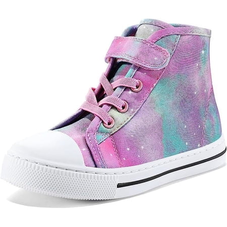 Kushyshoo Colorful Toddler High Top Girls Sneakers Kids Walking Shoes 11M