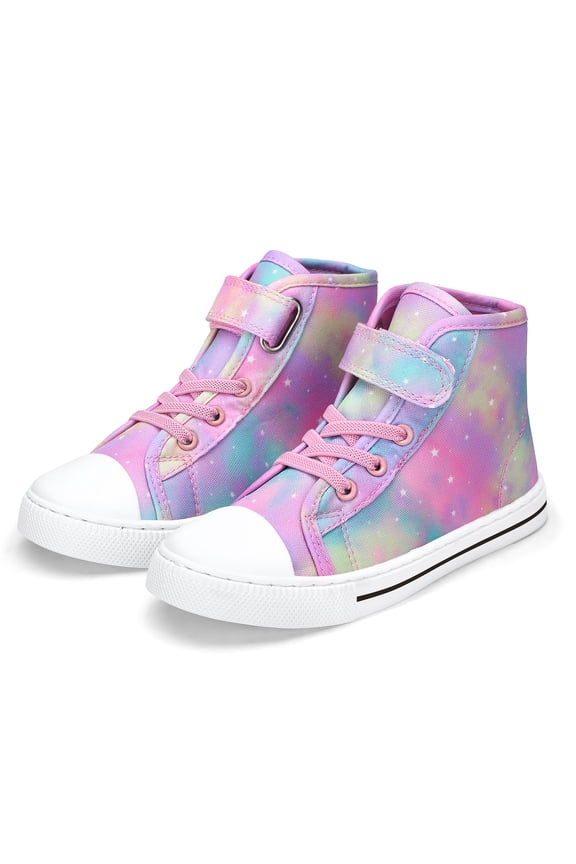 Colorful Toddler High Top Girls Sneakers Kids Walking Shoes 8M