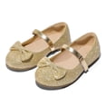 thumbnail image 1 of Kushyshoo Girl's Gold Glitter Ballet Flats Soft Mary Jane Dress Party Shoes Non-Slip 9M, 1 of 7