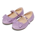 thumbnail image 1 of Kushyshoo Girl's Purple Glitter Flats Soft Mary Jane Dress Party Shoes Non-Slip 1M, 1 of 6