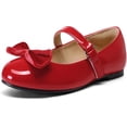 thumbnail image 1 of Kushyshoo Girl's Red Ballet Flats Soft Mary Jane Dress Party Shoes Non-Slip 12M, 1 of 6