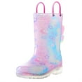 thumbnail image 1 of Kushyshoo Girls Light Up Rain Boots Colorful 3D Unicorn Rain Boots for Toddler with Handles 7M, 1 of 5