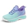 thumbnail image 1 of Kushyshoo Girls Lightweight Sneakers Kids Breathable Lace-up Athletic Running Shoes Big Kids Walking Shoes Rainbow Blue Size 5, 1 of 7