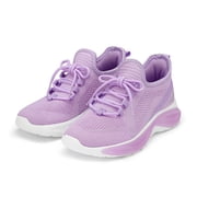 Kushyshoo Girls Lightweight Sneakers Kids Breathable Lace-up Athletic Running Shoes Little Kids Walking Shoes Purple Size 13