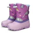 thumbnail image 1 of Kushyshoo Girls Snow Boots with Faux Fur Lining Purple Unicorn Warm Winter Shoes for Kids Size 1, 1 of 8