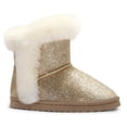 thumbnail image 1 of Kushyshoo Golden Girls Snow Boots Warm Faux Fur Lined Glitter Strap Winter Shoes Lightweight with Hook-and-loop Size 2M, 1 of 5