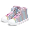 thumbnail image 1 of Kushyshoo Gradient Glitter Toddler High Top Girls Sneakers Kids Walking Shoes 12M, 1 of 7