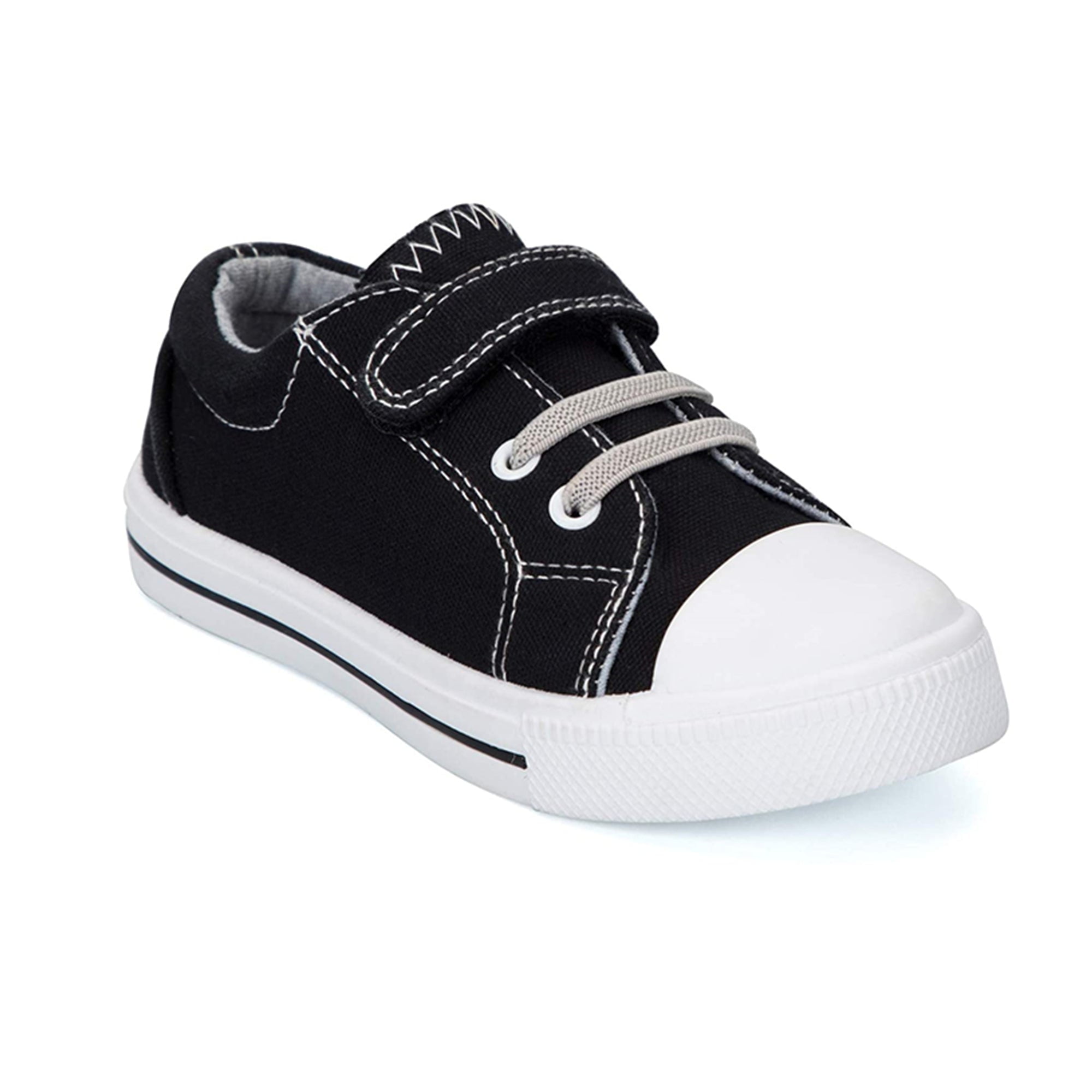 Kushyshoo Kid Canvas Shoes Black Casual Children Sneaker Size 6 Toddler Boys