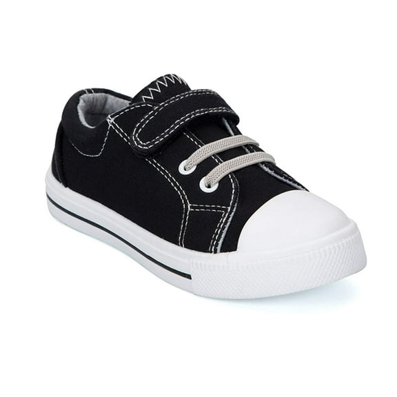 Kushyshoo Kid Canvas Shoes Black Casual Children Sneaker Size 7 Toddler Boys