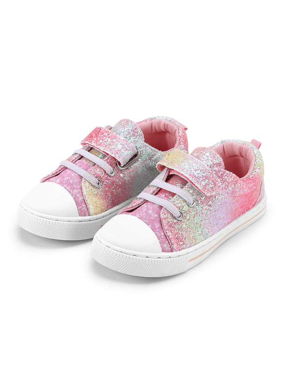 Kid Canvas Shoes Colorful Glitter Casual Children Sneaker Little Girls