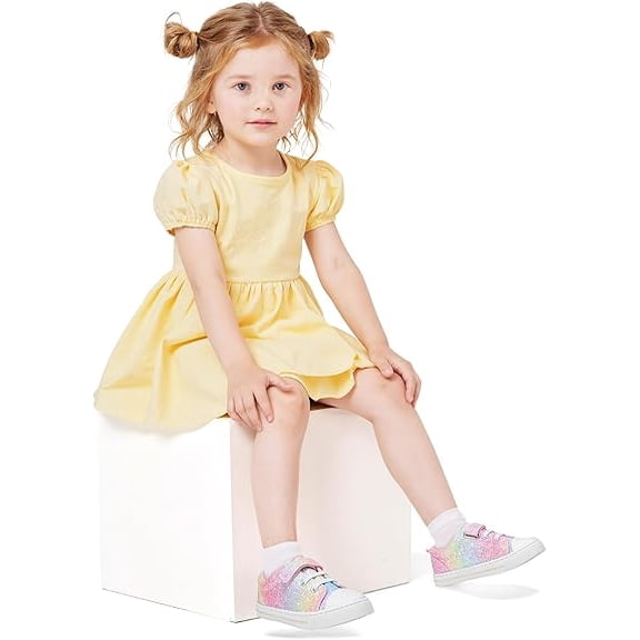 Kushyshoo Kid Canvas Shoes Colorful Glitter Casual Children Sneaker Toddler Girls