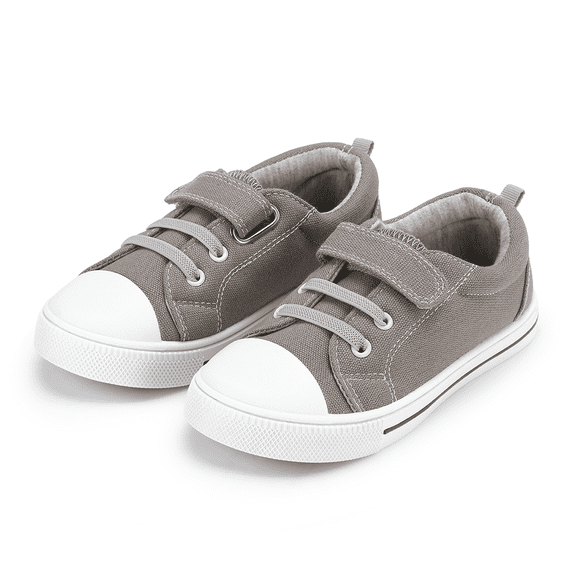 Kushyshoo Kids Canvas Shoes Gray Casual Children Sneaker Size 8 Toddler Boys