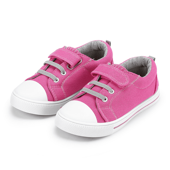 Kushyshoo Kids Canvas Shoes Pink Casual Children Sneaker Size 13 Little Girls