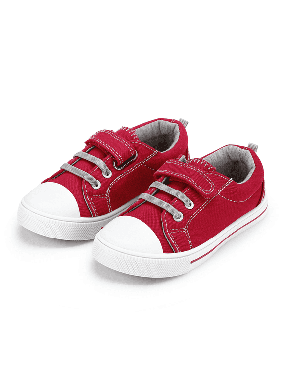 Kids Canvas Shoes Red Casual Children Sneaker Size 11 Little Girls