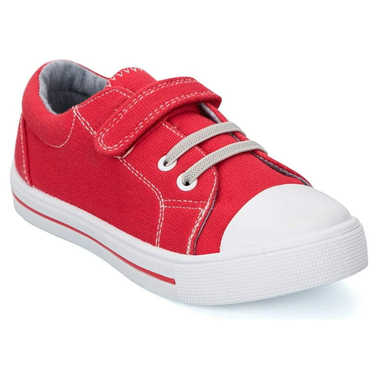 Kushyshoo Youth Canvas Shoes, Red Casual Sneakers, Size 12 for