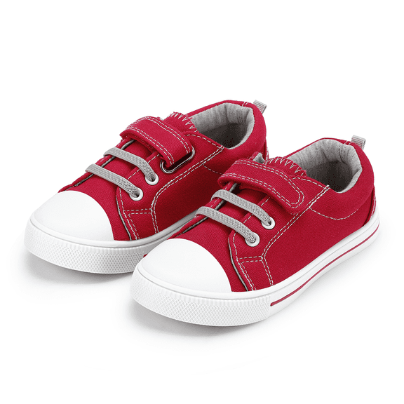 Kushyshoo Kids Canvas Shoes Red Casual Children Sneaker Size 7 Toddler Girls