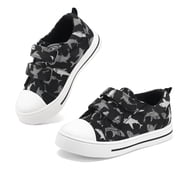 Kushyshoo Kids Canvas Shoes Black Shark Toddler Boys Sneakers 11M