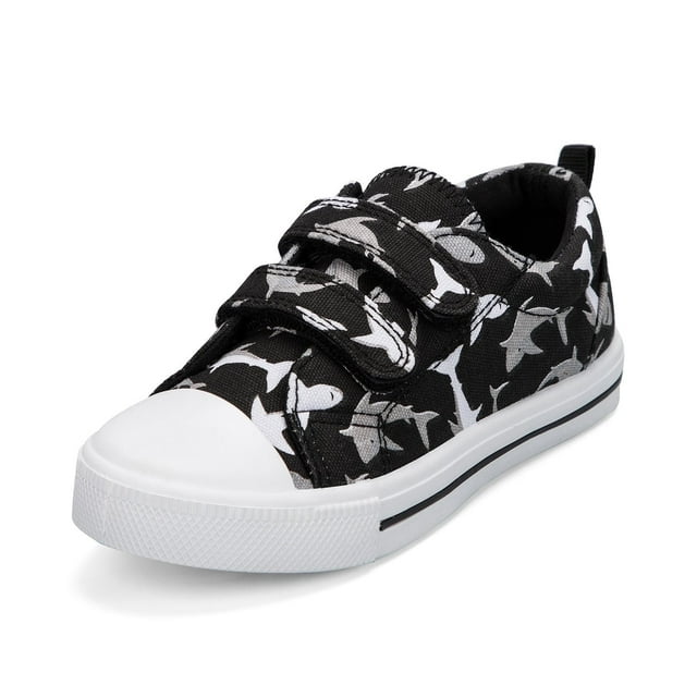Kushyshoo Kids Canvas Shoes Black Shark Toddler Boys Sneakers 12M