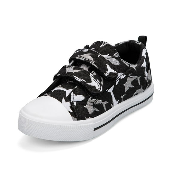 Kushyshoo Kids Canvas Shoes Black Shark Toddler Boys Sneakers 12M