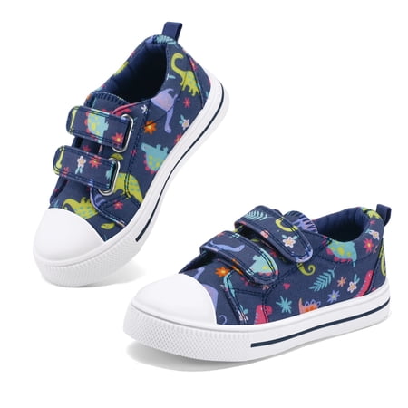 Kushyshoo Kids Canvas Sneakers Colorful Dinosaurs Size 6 Toddler Girls' Shoes price history and forecast - Kushyshoo