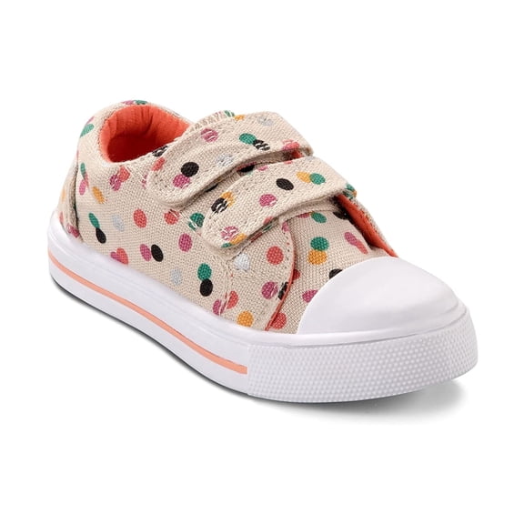 Kushyshoo Kids Canvas Shoes Colorful Dots Size 7 Toddler Girl
