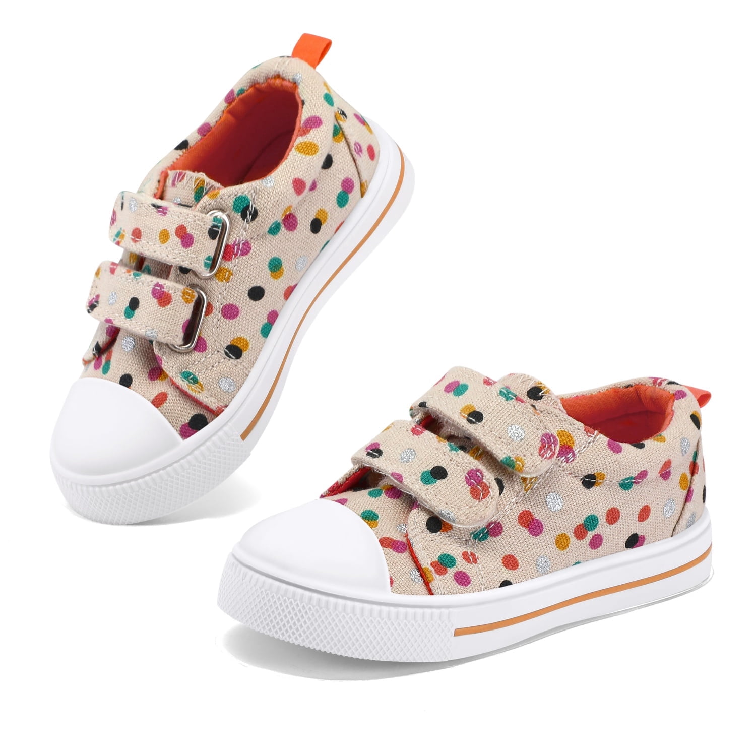 Kushyshoo Kids Canvas Shoes – Colorful Dots Toddler Girl Size 9