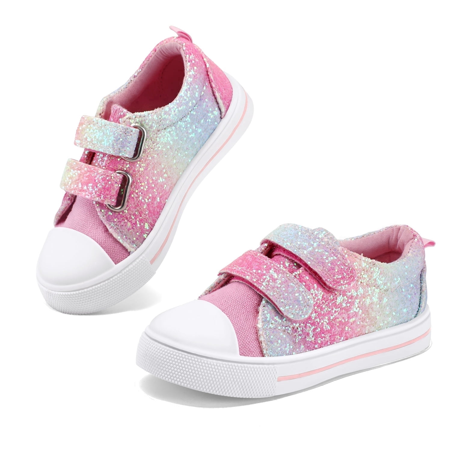 Kids Canvas Shoes Colorful Glitter Children Sneaker Toddler Girls School Shoes Size 6