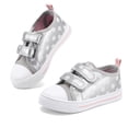 thumbnail image 1 of Kushyshoo Kids Canvas Sneakers Silver Dots Size 8 Toddler Girls' Shoes, 1 of 8