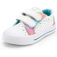 thumbnail image 1 of Kushyshoo Kids Canvas Shoes White Stars Children Sneaker Toddler Girls School Shoes Size 7, 1 of 7
