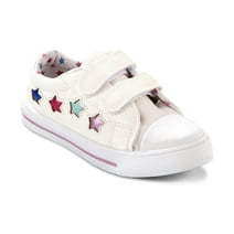 Kushyshoo Kids Canvas Shoes White Stars Size 5 Toddler Girl
