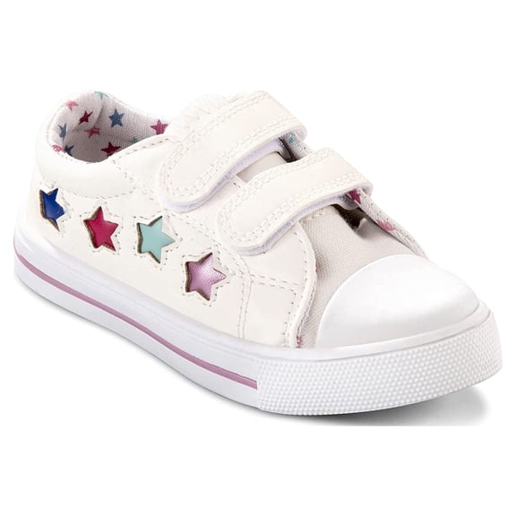 Kushyshoo Kids Canvas Shoes White Stars Size 6 Toddler Girl