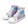 thumbnail image 1 of Kushyshoo Kids Canvas Sneakers Color Gradient High-Top Children Walking Shoes 12M, 1 of 5