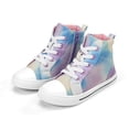 thumbnail image 1 of Kushyshoo Kids Canvas Sneakers Color Gradient High-Top Children Walking Shoes 12M, 1 of 5