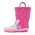 thumbnail image 1 of Kushyshoo Kids Rain Boots Heart Unicorn Print Girls Rubber Boots with Handles 2M, 1 of 8