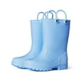 thumbnail image 1 of Kushyshoo Kids Rain Boots for Girls Boys Waterproof Rain Shoes with Easy On Handless Blue Solid Boots Size 12, 1 of 7