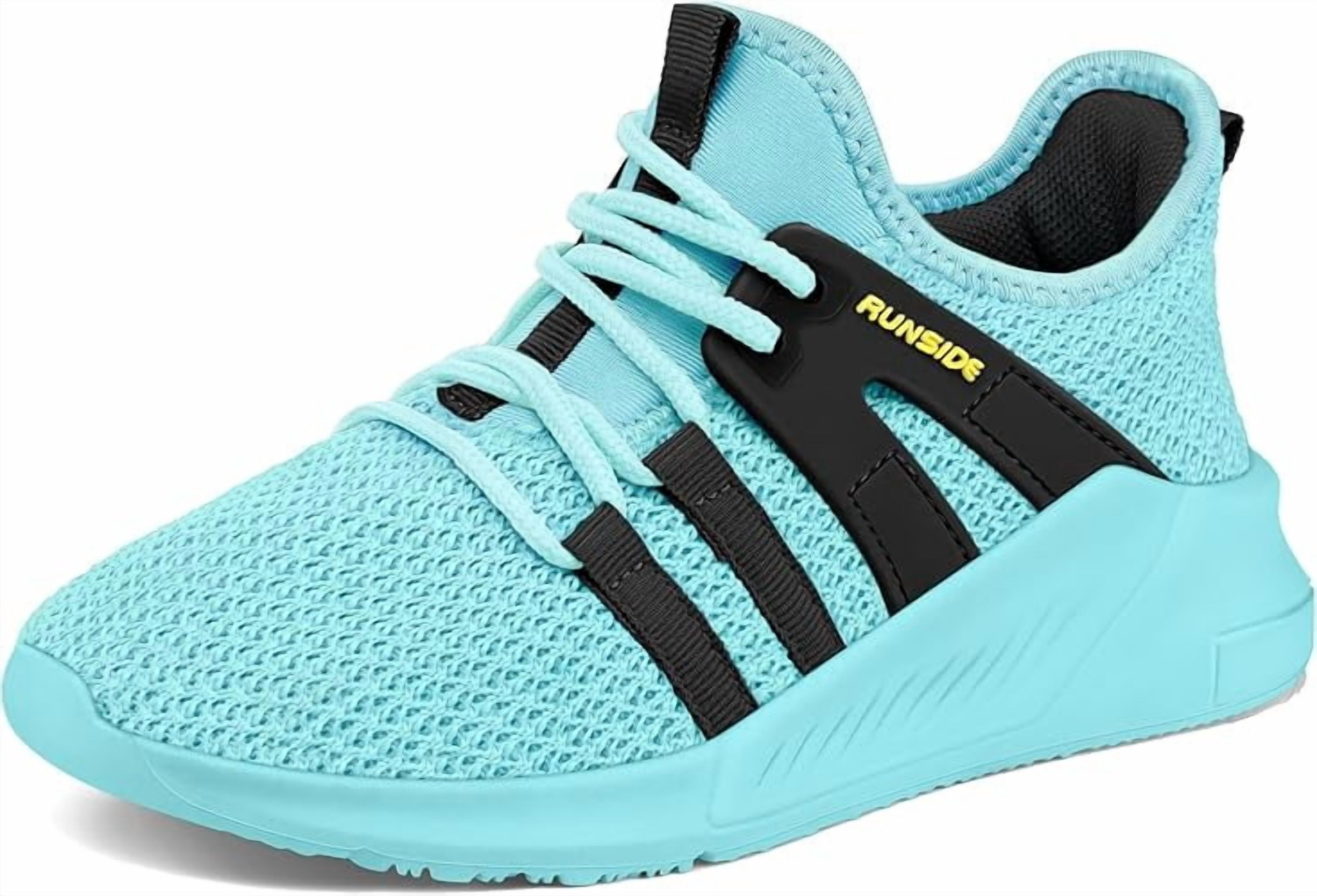 Kids Sneakers Blue Black Running Tennis Athletic Shoes for Girls Size 4 (Big Kid)