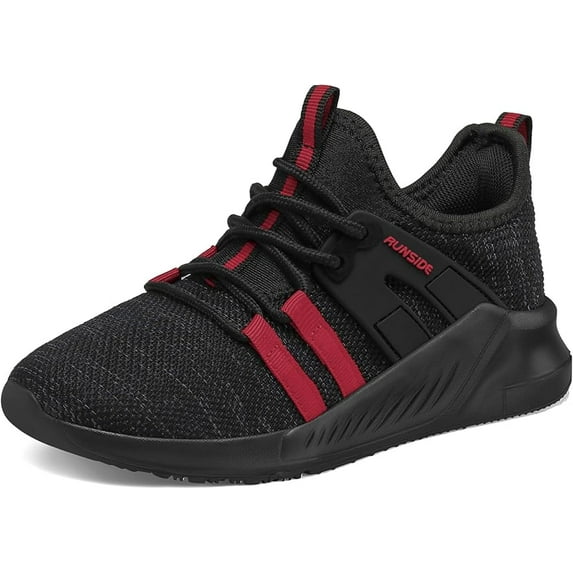 Kushyshoo Kids Sneakers Black Red Running Tennis Athletic Shoes for Girls Size 4 (Big Kid)