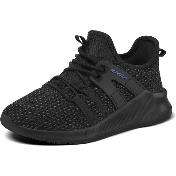 Kushyshoo Kids Sneakers Black Running Tennis Athletic Shoes for Boys Size 3 (Gig Kid)