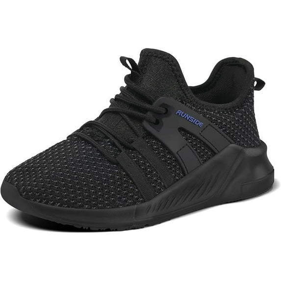 Kushyshoo Kids Sneakers Black Running Tennis Athletic Shoes for Boys Size 4 (Gig Kid)