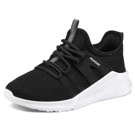 Kushyshoo Kids Sneakers Black White Running Tennis Athletic Shoes for Girls Size 4 (Big Kid)