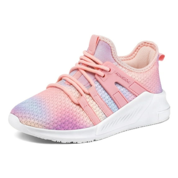Kushyshoo Kids Sneakers Gradient Pink Running Tennis Athletic Shoes for Girls Size 3 (Big Kid)