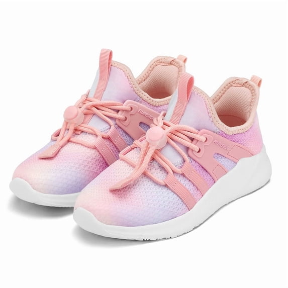 Kushyshoo Kids Sneakers Gradient Pink Running Athletic Shoes for Girls Size 3 (Big Kid)