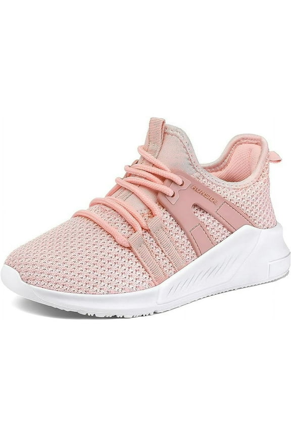 Kids Sneakers Pink Running Tennis Athletic Shoes for Girls Size 1 (Gig Kid)