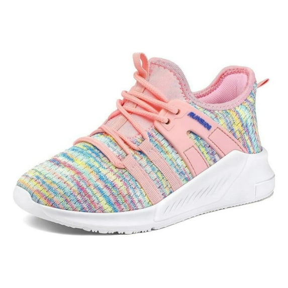 Kushyshoo Kids Sneakers Rainbow Pink Running Tennis Athletic Shoes for Girls Size 12 (Little Kid)