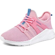 Kushyshoo Kids Sneakers Rose Red Running Tennis Athletic Shoes for Girls Size 1 (Gig Kid)